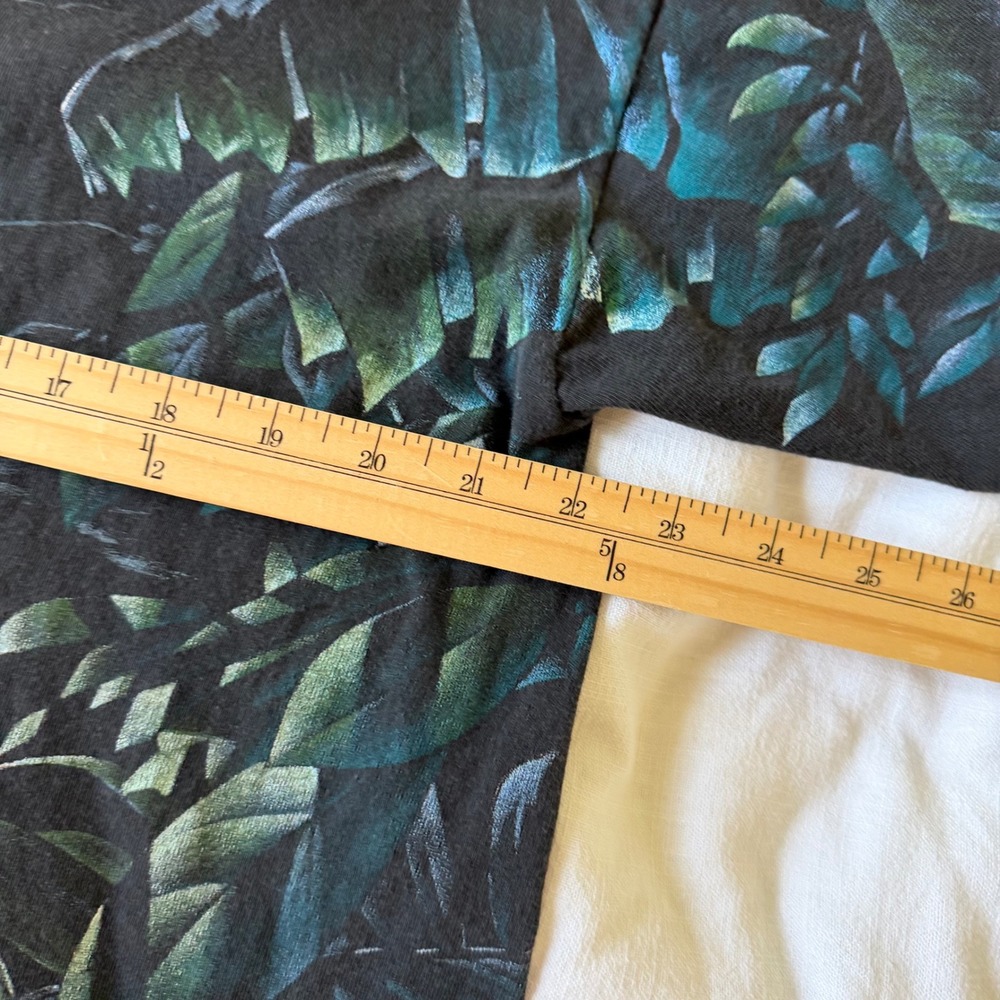 Vintage 1997 Habitat Tiger Jungle T-Shirt XL H.L. Miller Black Made in USA 90s - Picture 7 of 8
